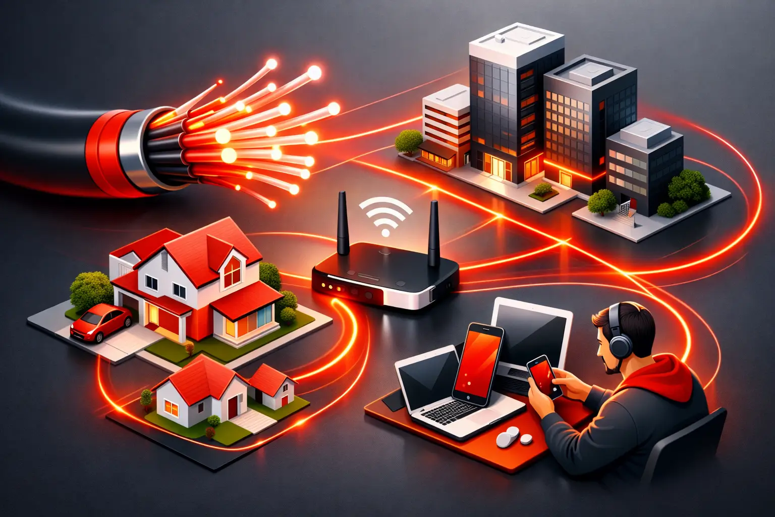 Vantagens da internet fibra no dia a dia
