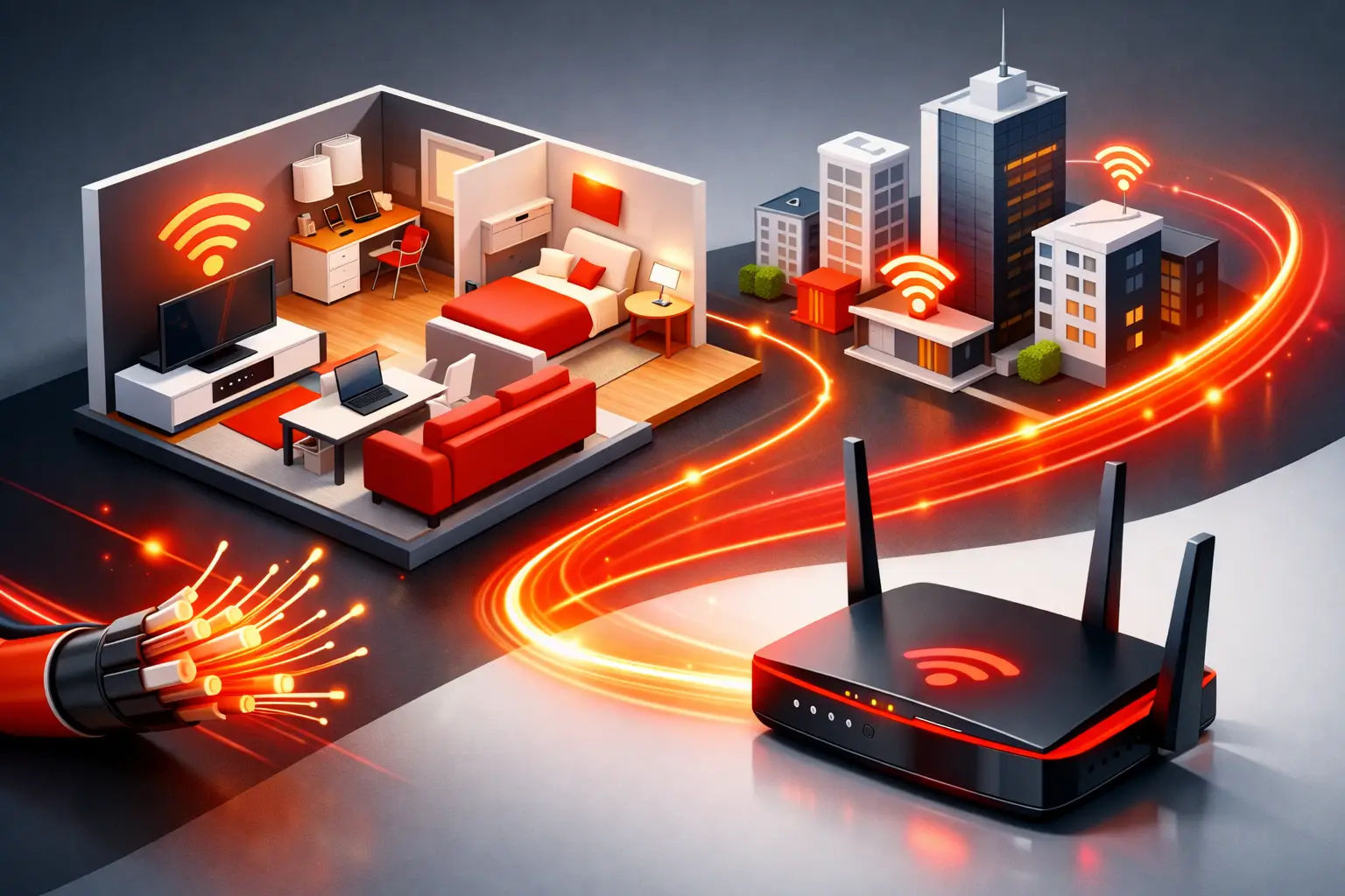 Plano de internet para apartamentos compactos