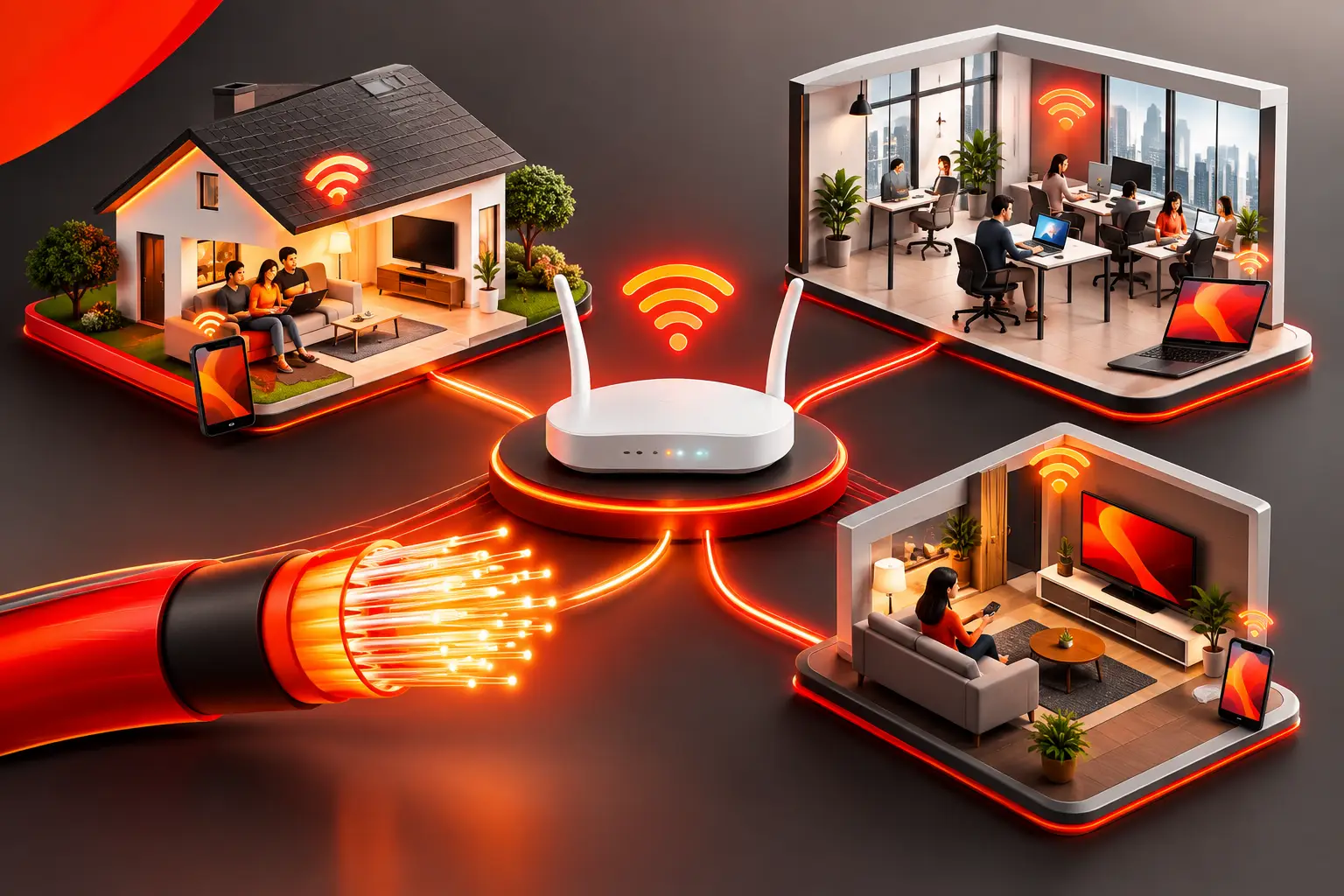 Cinco benefícios da fibra óptica na sua rotina
