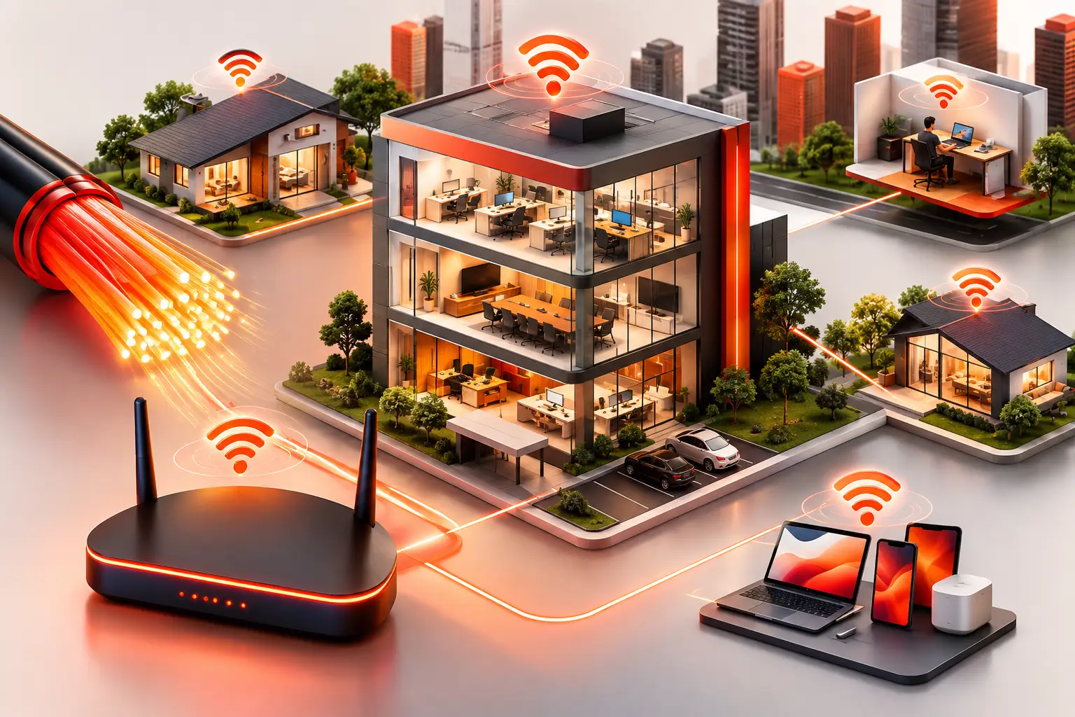 Guia WiFi empresarial estável para sua empresa